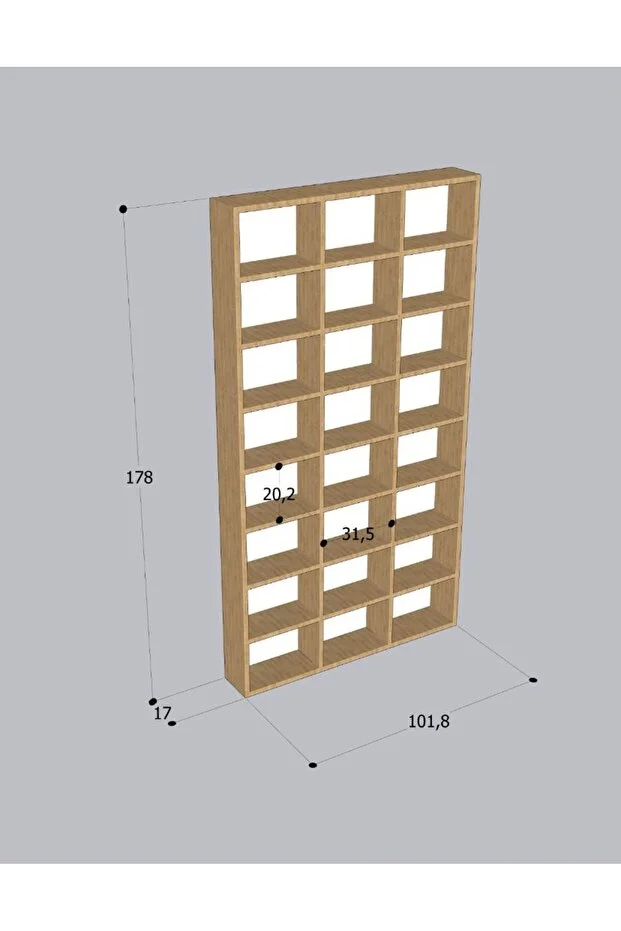 24 RAFLI ÇOK AMAÇLI DOLAP - KİTAPLIK 